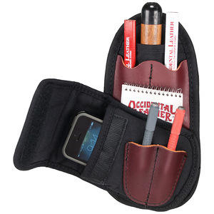OCCIDENTAL 8578 RED LEATHER/BLACK NYLON CLIP ON GEAR POCKET